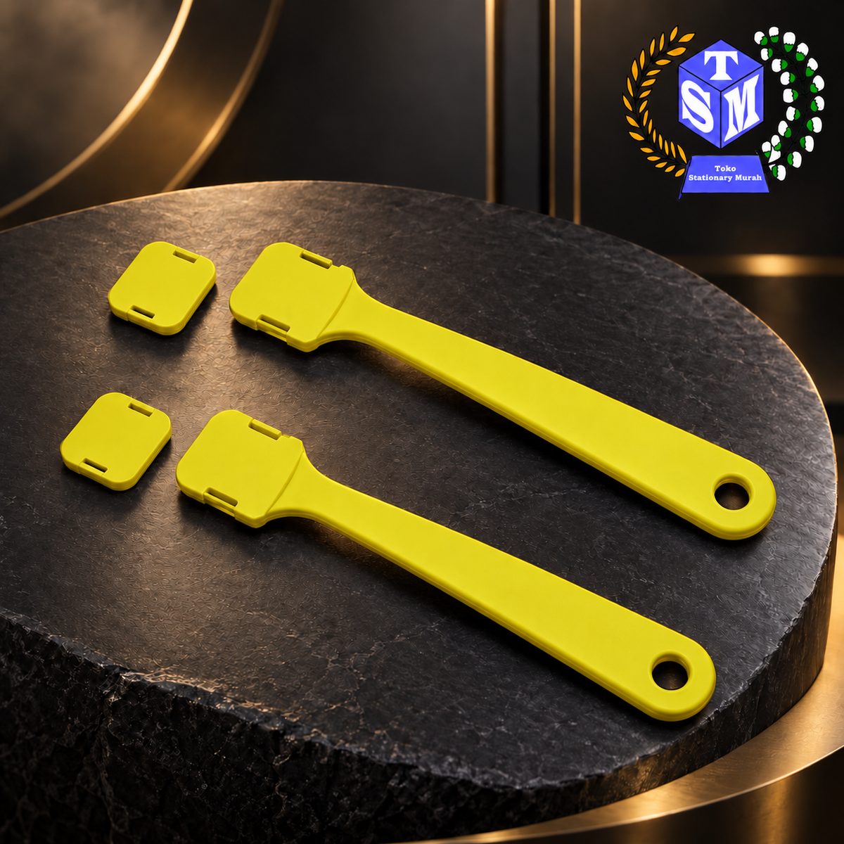 Gagang Kipas Jepit Samping warna Kuning